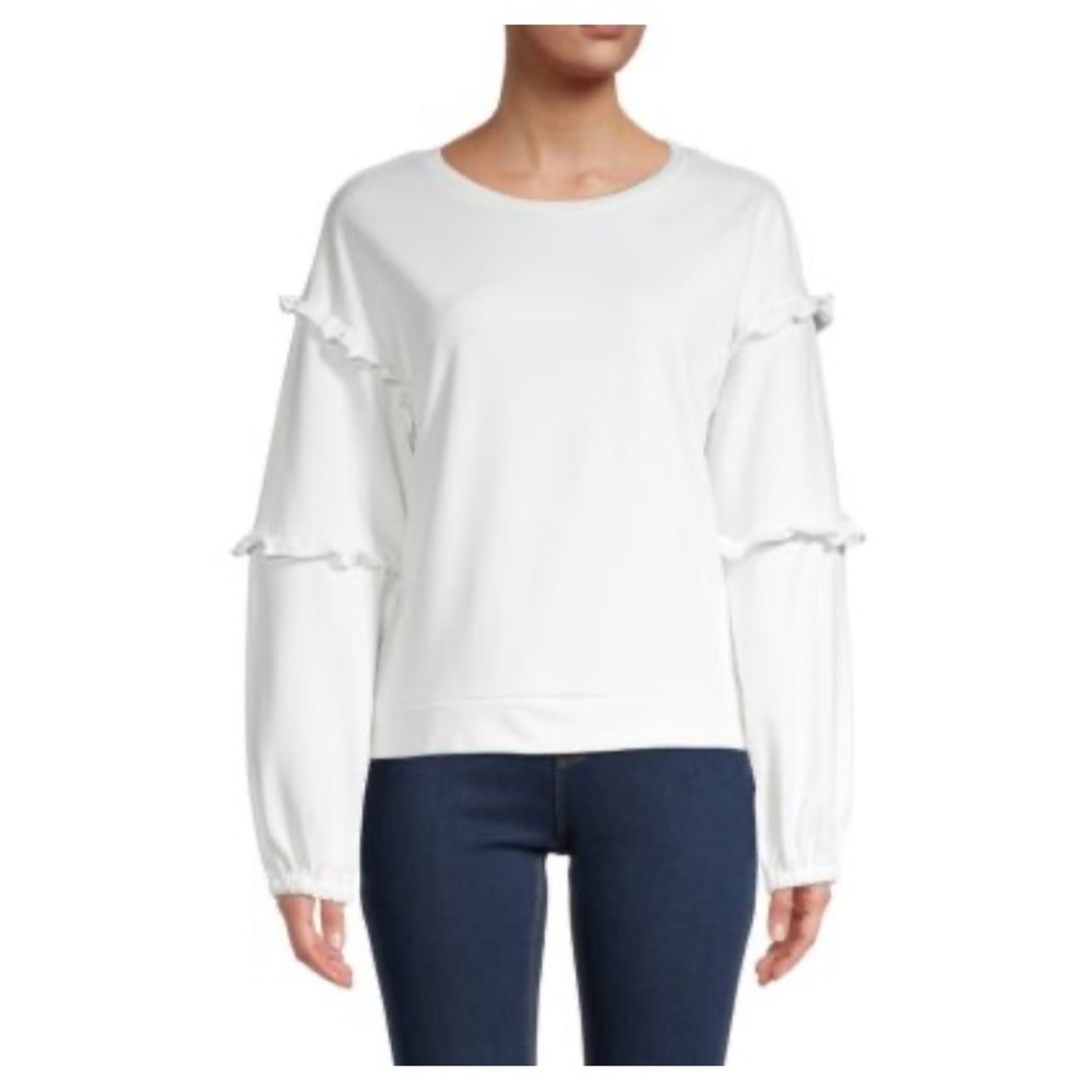 Lea & Viola Ruffle-Trim Sweatshirt